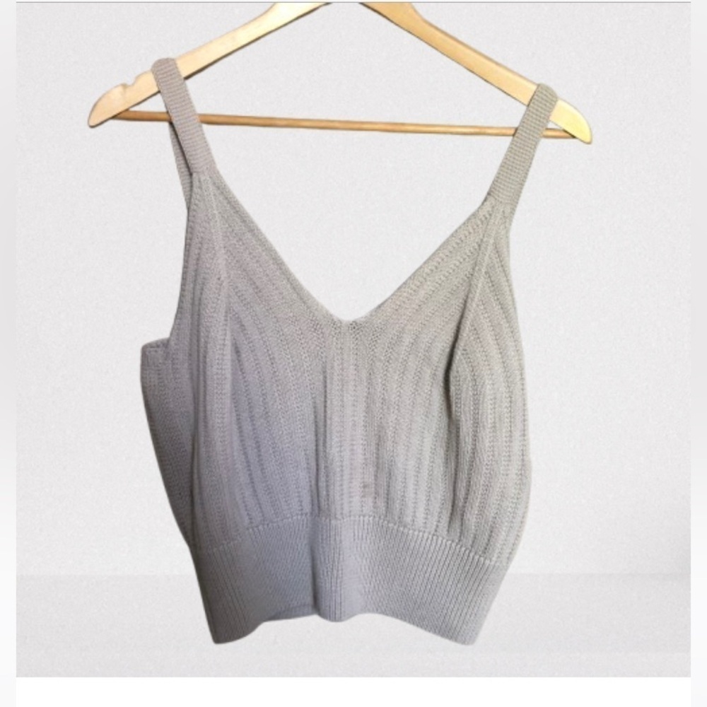 Urban Heritage Tan Cropped Ribbed Sleeveless Tank Top XL